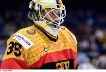 VM: Inför kvartsfinalen mellan Schweiz och Tyskland Mathias Niederberger i Ishockey-VM 2024