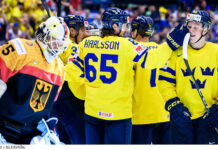 VIDEO: Här är alla målen från gårdagens matcher i Ishockey-VM Tre Kronor firar segern mot Tyskland i Ishockey-VM