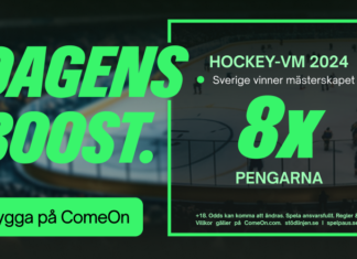 8.00 i odds på Sverige att vinna Hockey-VM 2024! Odds boost, Sverige att vinna Hockey-VM 2024