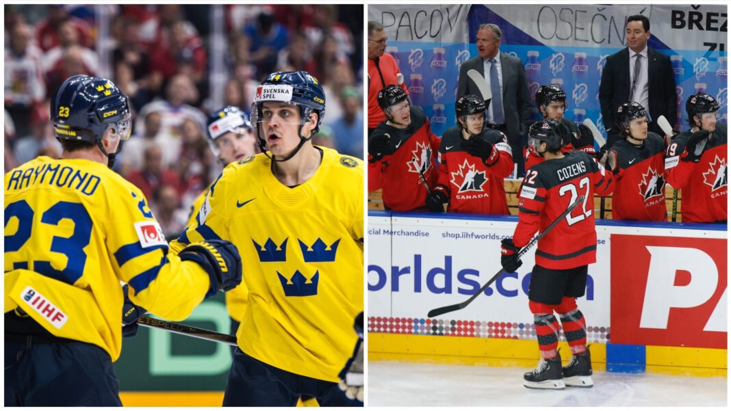 Collage med Tre Kronor och Kanada.