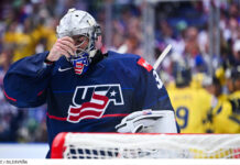 VIDEO: Lovande start på VM – se målen när Tre Kronor besegrade USA här Alex Lyon deppar efter ett insläppt mål mot Tre Kronor